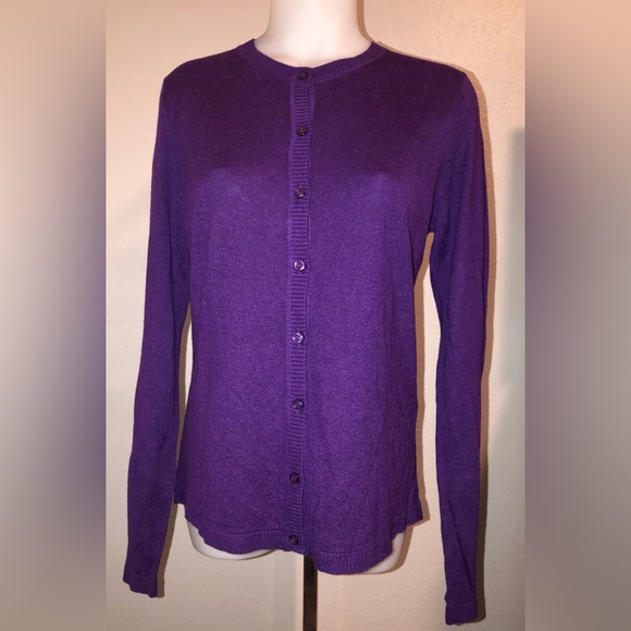 Vintage August Silk retro 60’s 70’s purple sweater size large NWT - Picture 1 of 3
